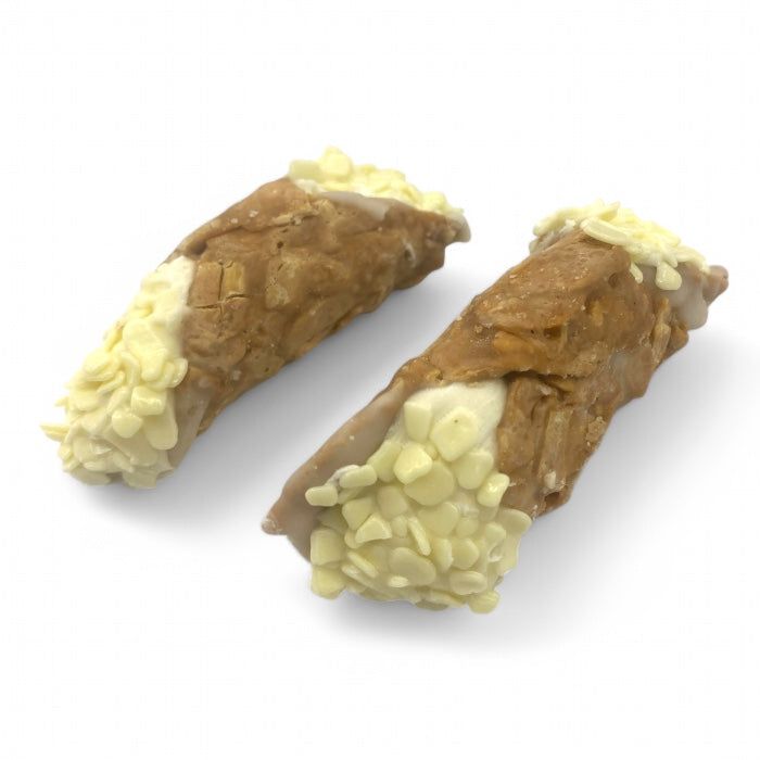 Almond Cannoli with White Chocolate Cream