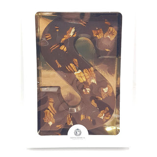 Luxe chocoladeletter Puur Pecan S per stuk - Chocoladebox.nl