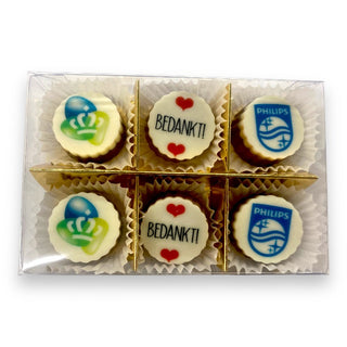 6 bonbons met logo