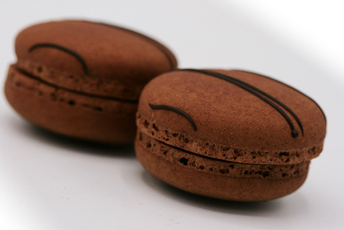 35 pièces macarons bruns Chocolat