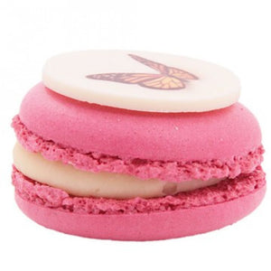 2 Macarons de Paris met logo in transparant doosje(vanaf 20 doosjes) - Macaronstore.nl